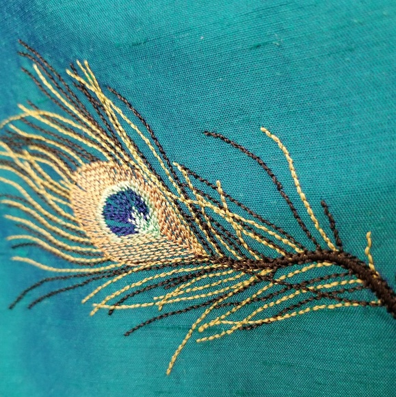 Peacock Teal Silk Trophy/Cocktail/Party Jacket - Picture 1 of 7